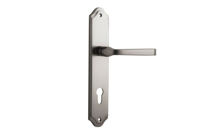 Iver Annecy Door Lever Shouldered Latch Pair, Passage Kit, Privacy Kit , Entrance Kit with High Security Lock -Satin Nickel