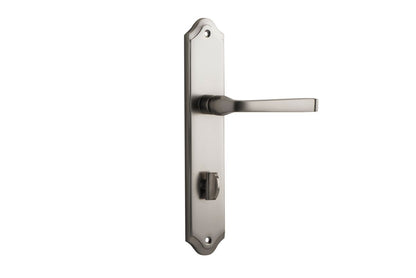 Iver Annecy Door Lever Shouldered Latch Pair, Passage Kit, Privacy Kit , Entrance Kit with High Security Lock -Satin Nickel