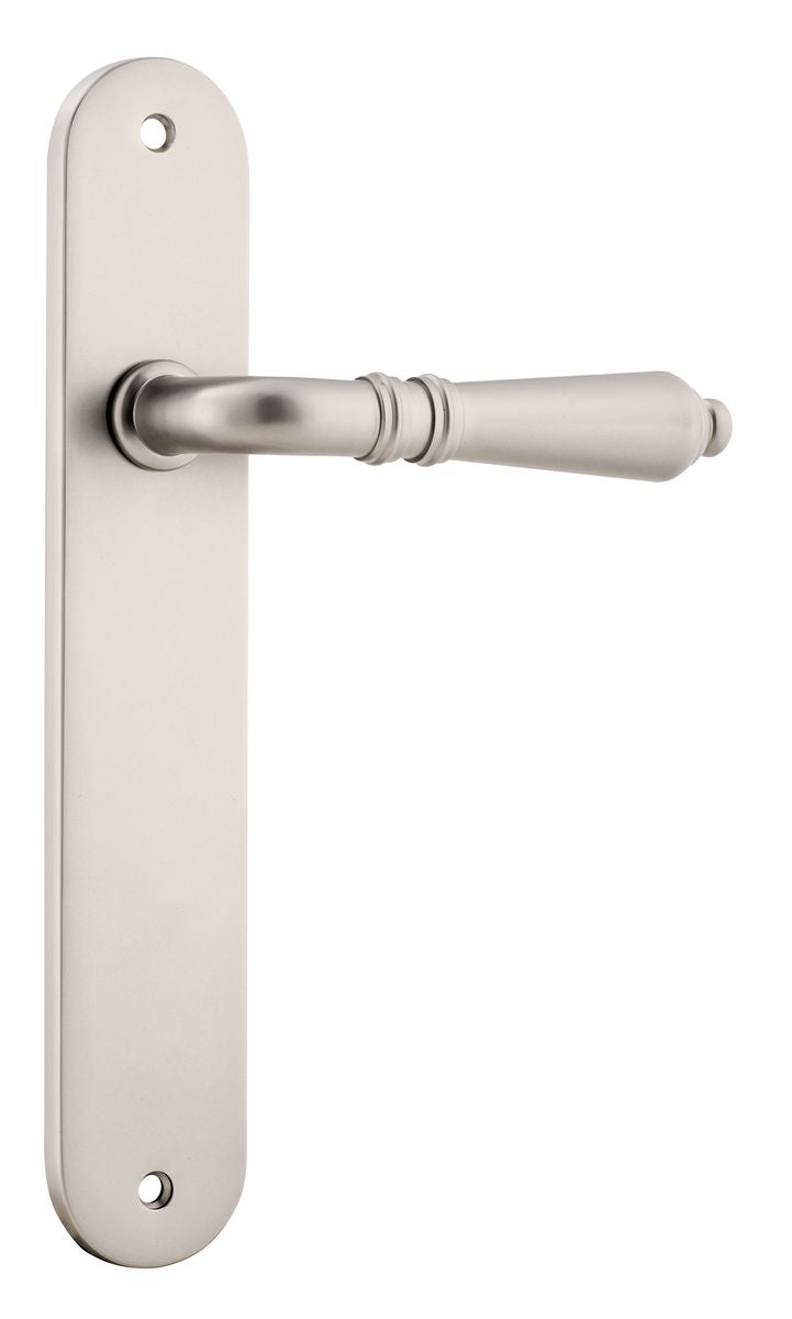 Iver Sarlat  Door Lever Oval Latch Pair, Passage Kit, Privacy Kit , Entrance Kit with High Security Lock - Satin Nickel
