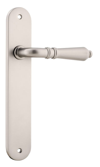 Iver Sarlat  Door Lever Oval Latch Pair, Passage Kit, Privacy Kit , Entrance Kit with High Security Lock - Satin Nickel