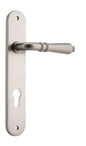 Iver Sarlat  Door Lever Oval Latch Pair, Passage Kit, Privacy Kit , Entrance Kit with High Security Lock - Satin Nickel