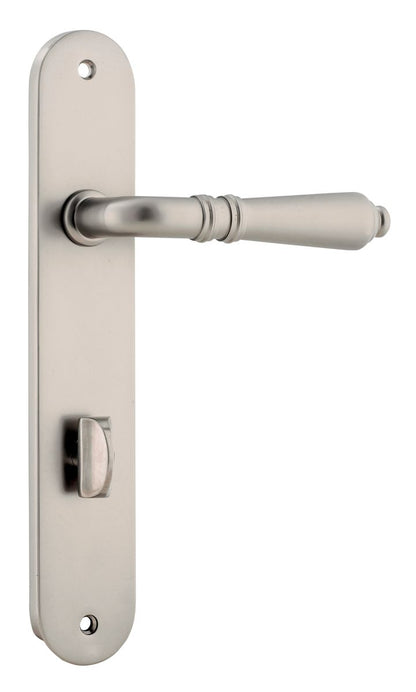 Iver Sarlat  Door Lever Oval Latch Pair, Passage Kit, Privacy Kit , Entrance Kit with High Security Lock - Satin Nickel