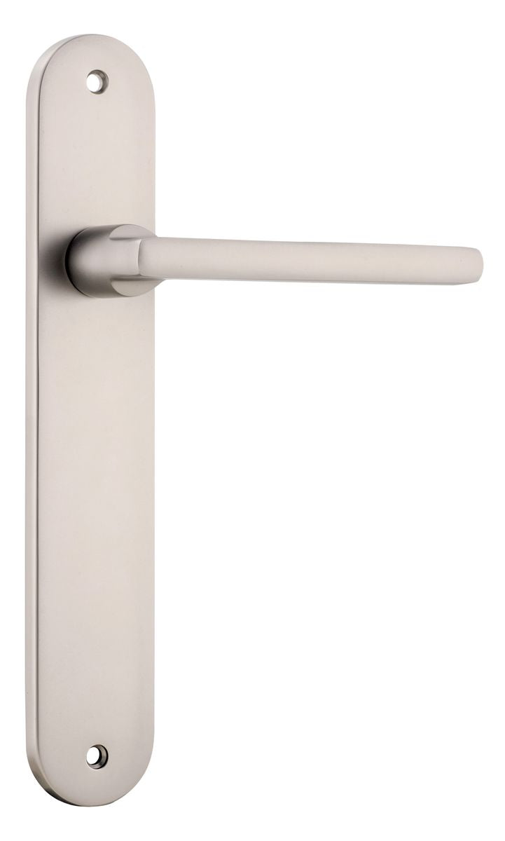 Iver Baltimore Door Knob Oval Latch Pair, Passage Kit, Privacy Kit , Entrance Kit with High Security Lock -Satin Nickel