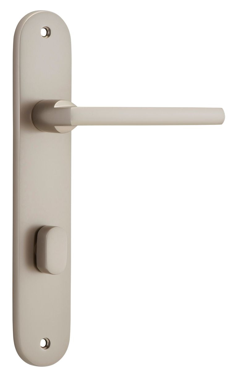 Iver Baltimore Door Knob Oval Latch Pair, Passage Kit, Privacy Kit , Entrance Kit with High Security Lock -Satin Nickel