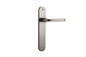 Iver Annecy Door Lever Oval Latch Pair, Passage Kit, Privacy Kit , Entrance Kit with High Security Lock - Satin Nickel