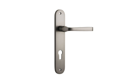 Iver Annecy Door Lever Oval Latch Pair, Passage Kit, Privacy Kit , Entrance Kit with High Security Lock - Satin Nickel