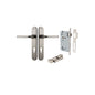 Iver Annecy Door Lever Oval Latch Pair, Passage Kit, Privacy Kit , Entrance Kit with High Security Lock - Satin Nickel
