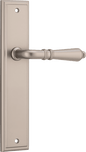 Iver Sarlat  Door Lever Stepped Latch Pair, Passage Kit, Privacy Kit , Entrance Kit with High Security Lock - Satin Nickel