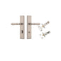 Iver Sarlat  Door Lever Stepped Latch Pair, Passage Kit, Privacy Kit , Entrance Kit with High Security Lock - Satin Nickel