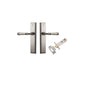 Iver Verona Door Lever Stepped Latch Pair, Passage Kit, Privacy Kit , Entrance Kit with High Security Lock- Satin Nickel