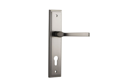 Iver Annecy Door Lever Shouldered Latch Pair, Passage Kit, Privacy Kit , Entrance Kit with High Security Lock -Satin Nickel
