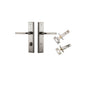Iver Annecy Door Lever Shouldered Latch Pair, Passage Kit, Privacy Kit , Entrance Kit with High Security Lock -Satin Nickel