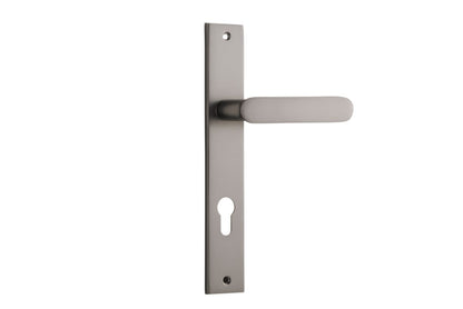 Iver Bronte Door Lever Rectangular Latch Pair, Passage Kit, Privacy Kit , Entrance Kit with High Security Lock - Satin Nickel