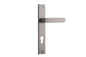 Iver Bronte Door Lever Rectangular Latch Pair, Passage Kit, Privacy Kit , Entrance Kit with High Security Lock - Satin Nickel