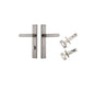 Iver Bronte Door Lever Rectangular Latch Pair, Passage Kit, Privacy Kit , Entrance Kit with High Security Lock - Satin Nickel