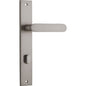 Iver Bronte Door Lever Rectangular Latch Pair, Passage Kit, Privacy Kit , Entrance Kit with High Security Lock - Satin Nickel