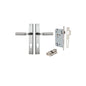Iver Berlin Door Lever Rectangular Latch Pair, Passage Kit, Privacy Kit , Entrance Kit with High Security Lock - Satin Nickel