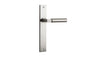Iver Berlin Door Lever Rectangular Latch Pair, Passage Kit, Privacy Kit , Entrance Kit with High Security Lock - Satin Nickel