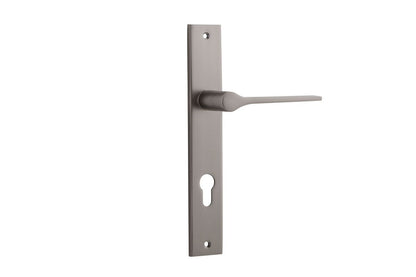 Iver Como  Door Lever Rectangular Latch Pair, Passage Kit, Privacy Kit , Entrance Kit with High Security Lock -Satin Nickel