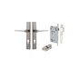 Iver Como  Door Lever Rectangular Latch Pair, Passage Kit, Privacy Kit , Entrance Kit with High Security Lock -Satin Nickel