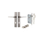 Iver Como  Door Lever Rectangular Latch Pair, Passage Kit, Privacy Kit , Entrance Kit with High Security Lock -Satin Nickel