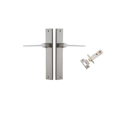 Iver Como  Door Lever Rectangular Latch Pair, Passage Kit, Privacy Kit , Entrance Kit with High Security Lock -Satin Nickel