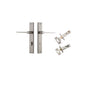 Iver Como  Door Lever Rectangular Latch Pair, Passage Kit, Privacy Kit , Entrance Kit with High Security Lock -Satin Nickel