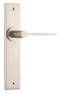 Iver Como  Door Lever Chamfered Latch Pair, Passage Kit, Privacy Kit , Entrance Kit with High Security Lock -Satin Nickel