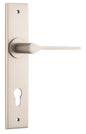 Iver Como  Door Lever Chamfered Latch Pair, Passage Kit, Privacy Kit , Entrance Kit with High Security Lock -Satin Nickel