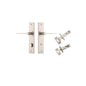Iver Como  Door Lever Chamfered Latch Pair, Passage Kit, Privacy Kit , Entrance Kit with High Security Lock -Satin Nickel