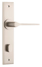 Iver Como  Door Lever Chamfered Latch Pair, Passage Kit, Privacy Kit , Entrance Kit with High Security Lock -Satin Nickel