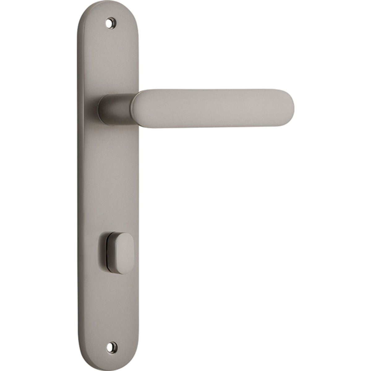 Iver Bronte Door Lever Oval Latch Pair, Passage Kit, Privacy Kit , Entrance Kit with High Security Lock - Satin Nickel