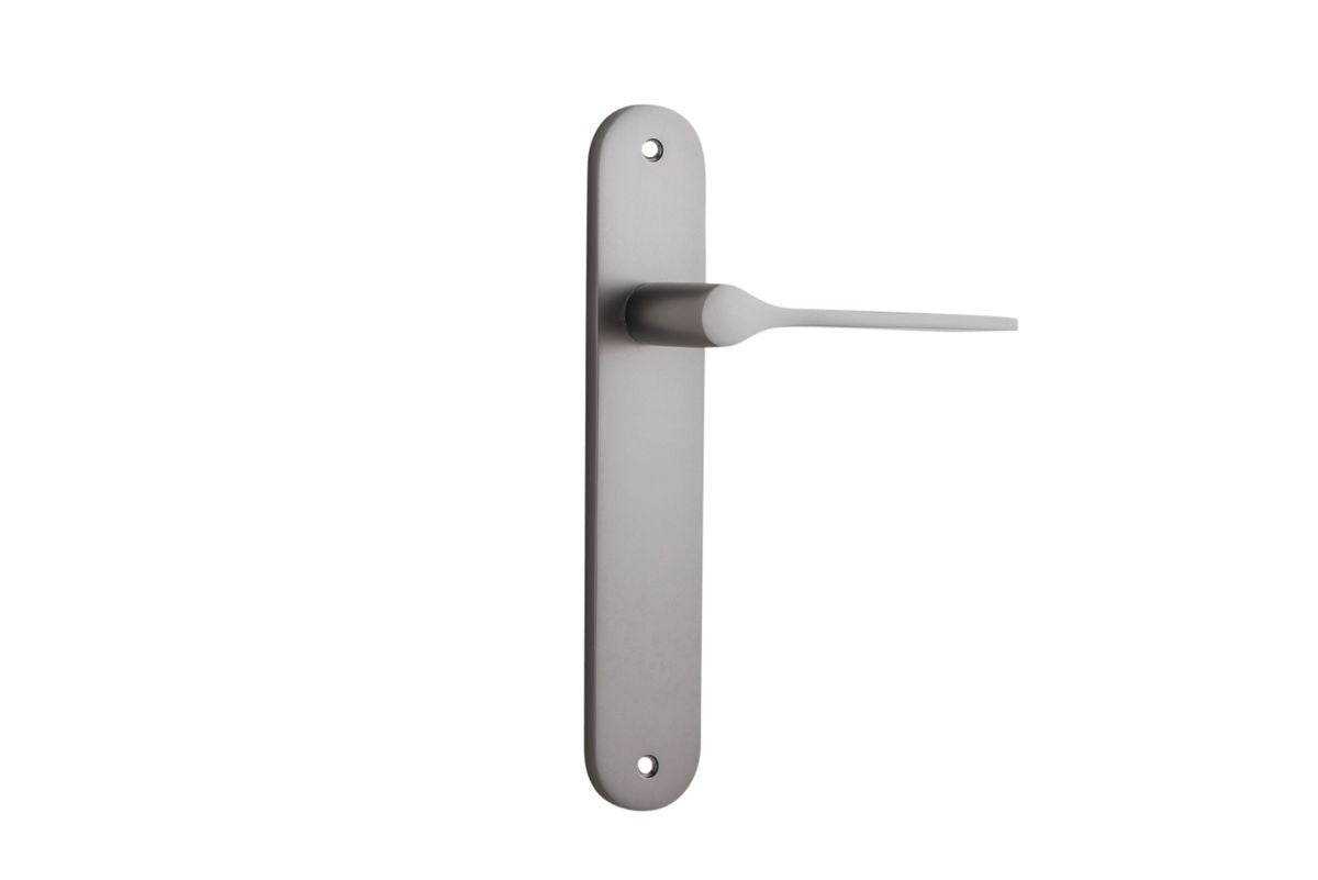 Iver Como  Door Lever Oval Latch Pair, Passage Kit, Privacy Kit , Entrance Kit with High Security Lock -Satin Nickel