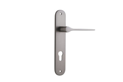 Iver Como  Door Lever Oval Latch Pair, Passage Kit, Privacy Kit , Entrance Kit with High Security Lock -Satin Nickel