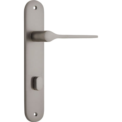 Iver Como  Door Lever Oval Latch Pair, Passage Kit, Privacy Kit , Entrance Kit with High Security Lock -Satin Nickel