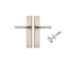 Iver Sarlat  Door Lever Chamfered Latch Pair, Passage Kit, Privacy Kit , Entrance Kit with High Security Lock - Satin Nickel