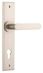 Iver Bronte Door Lever Chamfered Latch Pair, Passage Kit, Privacy Kit , Entrance Kit with High Security Lock -Satin Nickel
