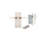 Iver Bronte Door Lever Chamfered Latch Pair, Passage Kit, Privacy Kit , Entrance Kit with High Security Lock -Satin Nickel