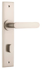 Iver Bronte Door Lever Chamfered Latch Pair, Passage Kit, Privacy Kit , Entrance Kit with High Security Lock -Satin Nickel