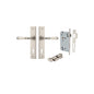 Iver Verona Door Lever Chamfered Latch Pair, Passage Kit, Privacy Kit , Entrance Kit with High Security Lock- Satin Nickel