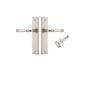 Iver Verona Door Lever Chamfered Latch Pair, Passage Kit, Privacy Kit , Entrance Kit with High Security Lock- Satin Nickel