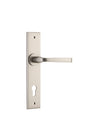 Iver Annecy Door Lever Chamfered Latch Pair, Passage Kit, Privacy Kit , Entrance Kit with High Security Lock -Satin Nickel