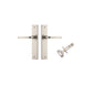Iver Annecy Door Lever Chamfered Latch Pair, Passage Kit, Privacy Kit , Entrance Kit with High Security Lock -Satin Nickel