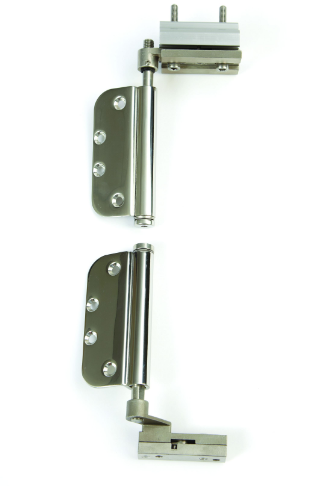 HENDERSON SECUREFOLD 100KG R-LOCK PIVOT SET MORTICE RADIUS BLACK & CHROME