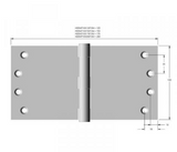 Lohala Hinge Stainless Steel 304 ,Wide Throw 100mm x 125mm x 3.5mm ,100mm x 150mm x 3.5mm ,100mm x 175mm x 3.5mm & 100mm x 200mm x 3.5mm Fixed Pin Button Tip Satin