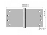 Lohala Hinge Stainless Steel 304 ,Wide Throw 100mm x 125mm x 3.5mm ,100mm x 150mm x 3.5mm ,100mm x 175mm x 3.5mm & 100mm x 200mm x 3.5mm Fixed Pin Button Tip Satin
