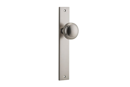 Iver Paddington  Door Knob Rectangular Latch Pair, Passage Kit, Privacy Kit , Entrance Kit with High Security Lock - Satin Nickel