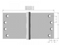 Lohala Hinge Stainless Steel 304 ,Wide Throw 100mm x 125mm x 3.5mm ,100mm x 150mm x 3.5mm ,100mm x 175mm x 3.5mm & 100mm x 200mm x 3.5mm Fixed Pin Button Tip Satin