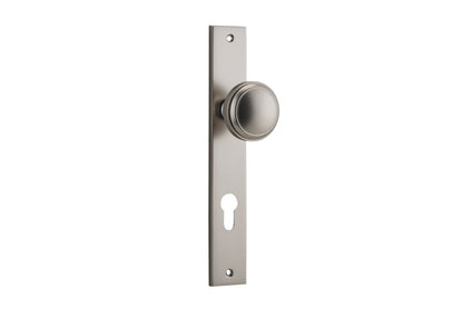Iver Paddington  Door Knob Rectangular Latch Pair, Passage Kit, Privacy Kit , Entrance Kit with High Security Lock - Satin Nickel