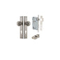 Iver Guildford Door Knob Rectangular Latch Pair, Passage Kit, Privacy Kit , Entrance Kit with High Security Lock - Satin Nickel